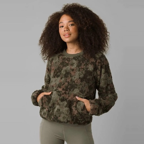 Prana Polar Escape Sweatshirt - XS - NWT - Kale Wildflower - Picture 1 of 5